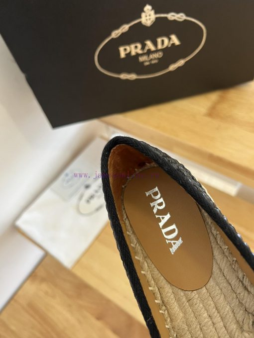 Prada/Prada 24ss Early Autumn, this grass woven shoe is equipped with a soft grass woven fabhht8jj2e - Image 10