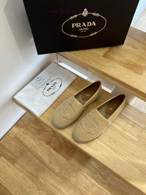 Prada/Prada 24ss Early Autumn, this grass woven shoe is equipped with a soft grass woven fab2594c8wf - Image 5