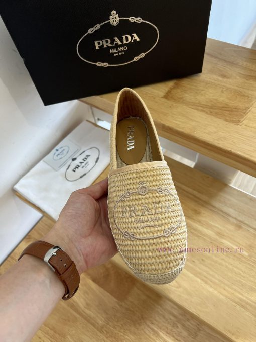 Prada/Prada 24ss Early Autumn, this grass woven shoe is equipped with a soft grass woven fab2594c8wf - Image 7