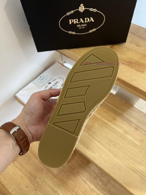 Prada/Prada 24ss Early Autumn, this grass woven shoe is equipped with a soft grass woven fab2594c8wf - Image 10