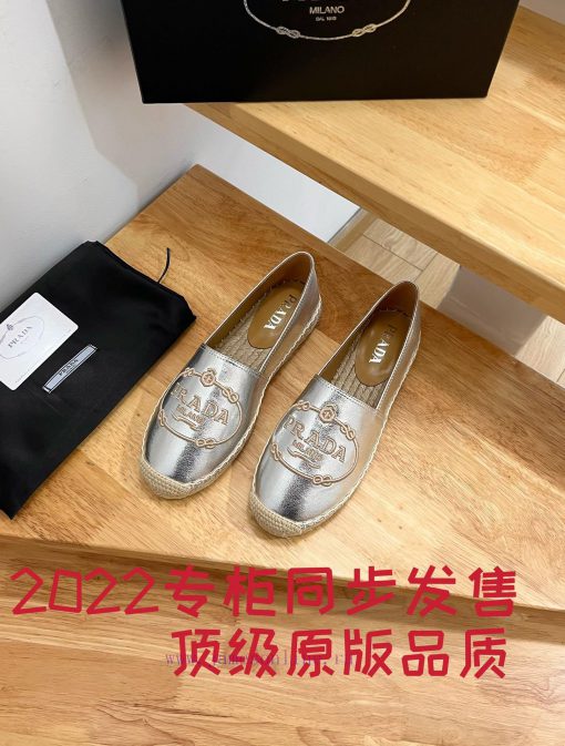 Prada/Prada 2024 early spring leather woven shoes, this woven shoe is equipped with a soft sokzuaqd3 - Image 2
