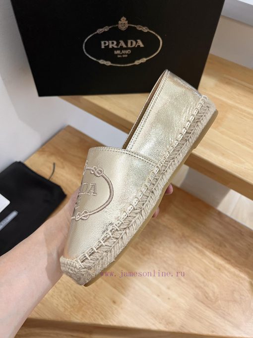 Prada/Prada 2024 early spring leather woven shoes, this woven shoe is equipped with a soft s2rlg4g9l - Image 5