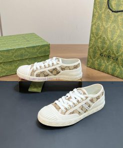Gucci 2024 early spring new GG canvas shoes couple style interlocking double G embroidery sp8cefp51u