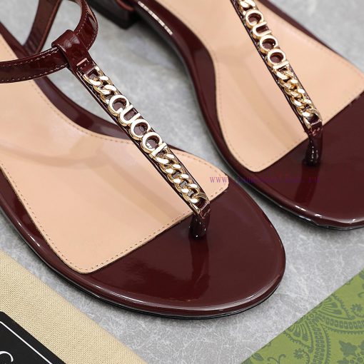 GUCCI 2024 Summer New Sandals ️ Toe Clip ️ Classic Logo Chain BuckleGucci's latest bestselle11pi4zqs - Image 7