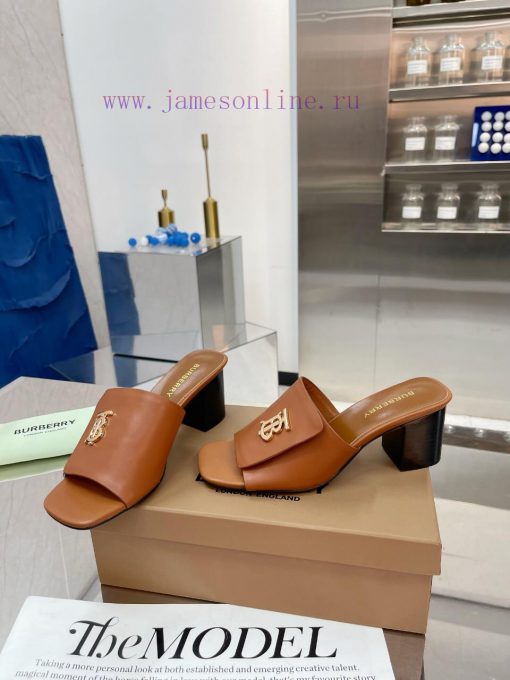 New Product Launch ️ Burberry Thick Heels and Flat Slippers Channel Goods Vulcanized One Stex39s4khf - Image 2