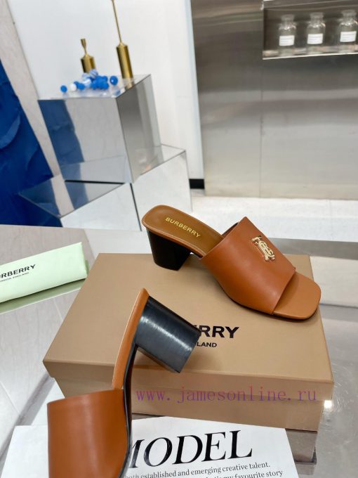 New Product Launch ️ Burberry Thick Heels and Flat Slippers Channel Goods Vulcanized One Stex39s4khf - Image 4