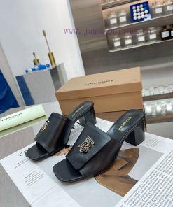 New Product Launch ️ Burberry Thick Heels and Flat Slippers Channel Goods Vulcanized One Stewte0683c