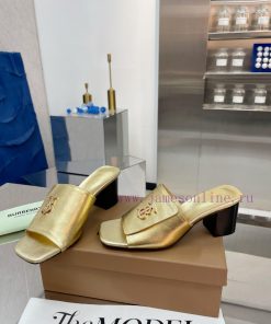 New Product Launch ️ Burberry Thick Heels and Flat Slippers Channel Goods Vulcanized One Ste5ep78hhn