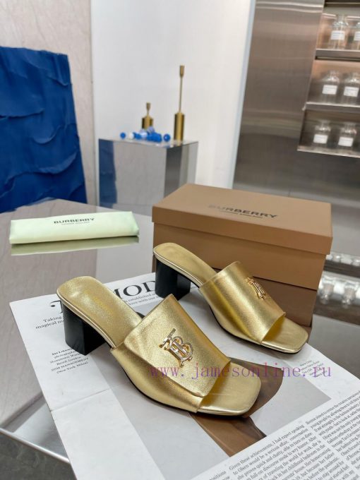 New Product Launch ️ Burberry Thick Heels and Flat Slippers Channel Goods Vulcanized One Ste5ep78hhn - Image 5