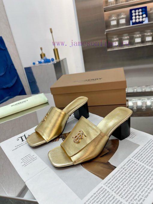 New Product Launch ️ Burberry Thick Heels and Flat Slippers Channel Goods Vulcanized One Ste5ep78hhn - Image 6