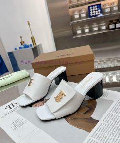 New Product Launch ️ Burberry Thick Heels and Flat Slippers Channel Goods Vulcanized One Ste87wxvt30