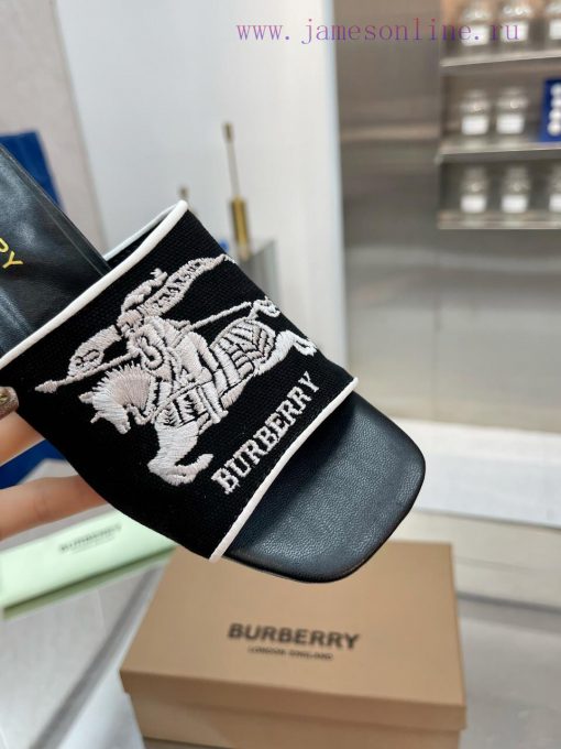 New Product Launch ️ Burberry Thick Heels and Flat Slippers Channel Goods Vulcanized One Stefl8lswpw - Image 7