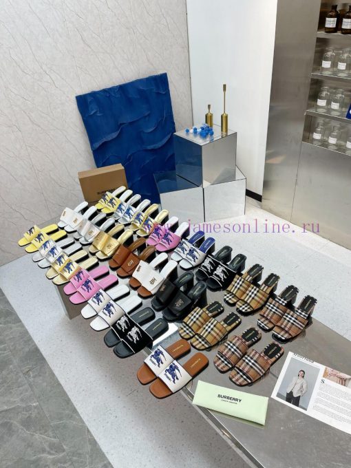 New Product Launch ️ Burberry Thick Heels and Flat Slippers Channel Goods Vulcanized One Stec4rni8d8 - Image 10