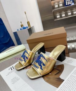 New Product Launch ️ Burberry Thick Heels and Flat Slippers Channel Goods Vulcanized One Steb9mw4g3n