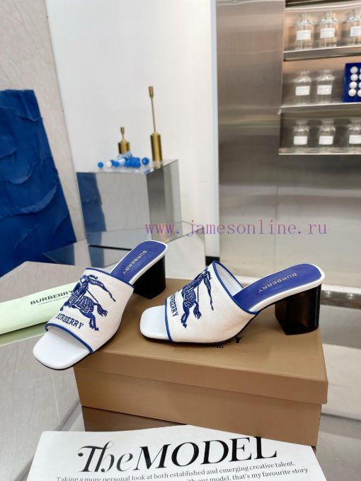 New Product Launch ️ Burberry Thick Heels and Flat Slippers Channel Goods Vulcanized One Stejncw3s9q - Image 2