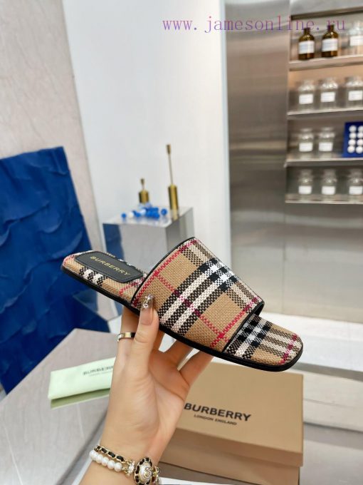 New Product Launch ️ Burberry Thick Heels and Flat Slippers Channel Goods Vulcanized One Stehb8raqof - Image 5