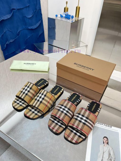 New Product Launch ️ Burberry Thick Heels and Flat Slippers Channel Goods Vulcanized One Stehb8raqof - Image 7