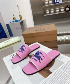 New Product Launch ️ Burberry Thick Heels and Flat Slippers Channel Goods Vulcanized One Ste0sedif52
