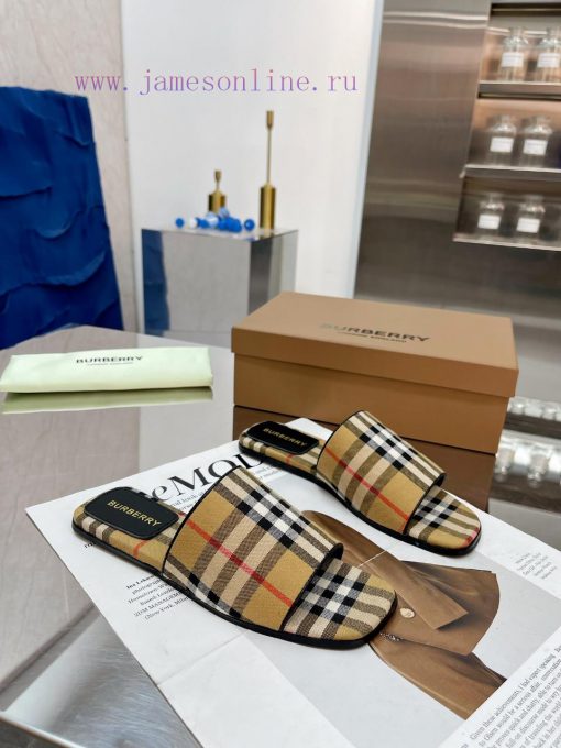 New Product Launch ️ Burberry Thick Heels and Flat Slippers Channel Goods Vulcanized One Stektm22izb - Image 4