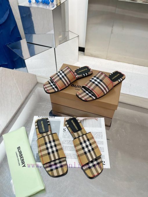 New Product Launch ️ Burberry Thick Heels and Flat Slippers Channel Goods Vulcanized One Stektm22izb - Image 8