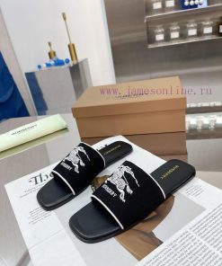 New Product Launch ️ Burberry Thick Heels and Flat Slippers Channel Goods Vulcanized One Stea1i6kmfa