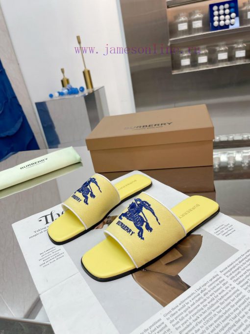 New Product Launch ️ Burberry Thick Heels and Flat Slippers Channel Goods Vulcanized One Sted6i14ziy - Image 2