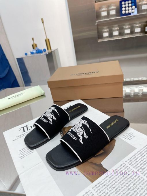 New Product Launch ️ Burberry Thick Heels and Flat Slippers Channel Goods Vulcanized One Stea1i6kmfa - Image 2