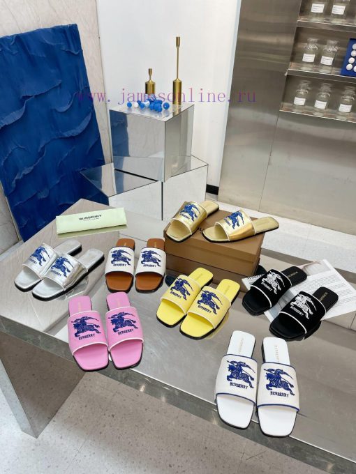 New Product Launch ️ Burberry Thick Heels and Flat Slippers Channel Goods Vulcanized One Stea1i6kmfa - Image 9