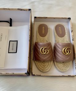 24 Early Autumn Gucci Classic Logo Gucci Women's Quilted Sheepskin Double GG Grass Weaving Sm6k3z24w