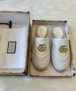 24ss Early Autumn Gucci Classic Logo Gucci Women's Quilted Sheepskin Double GG Straw Weavingkpqma7z6