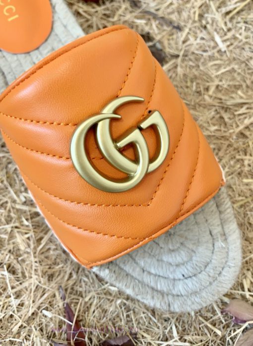 24ss Early Autumn New Gucci Classic Logo Gucci Women's Quilted Sheepskin Double GG Grass Weanimccp6h - Image 6