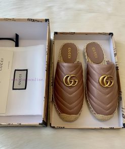 24SD Early Autumn Gucci Classic Logo Gucci Women's Quilted Sheepskin Double GG Straw Weavingyhaw6fty