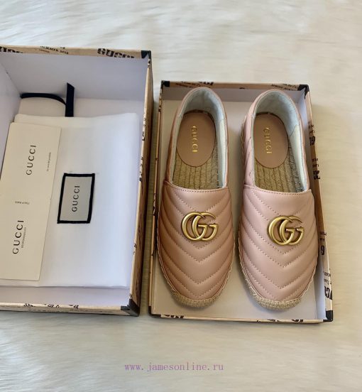 24ss Early Autumn Gucci Classic Logo Gucci Women's Quilted Sheepskin Double GG Grass Weavingwfltl1lb