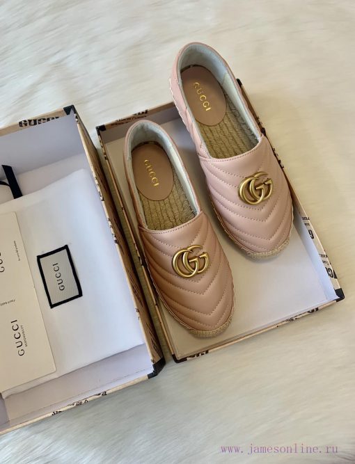 24ss Early Autumn Gucci Classic Logo Gucci Women's Quilted Sheepskin Double GG Grass Weavingwfltl1lb - Image 5