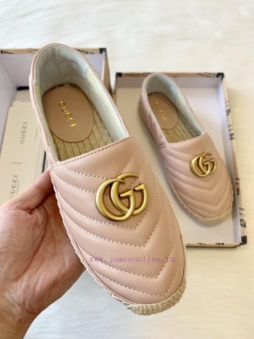 24ss Early Autumn Gucci Classic Logo Gucci Women's Quilted Sheepskin Double GG Grass Weavingwfltl1lb - Image 8