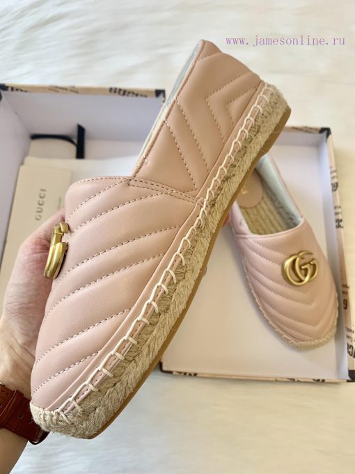 24ss Early Autumn Gucci Classic Logo Gucci Women's Quilted Sheepskin Double GG Grass Weavingwfltl1lb - Image 9