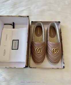 24ss Early Autumn Gucci Classic Logo Gucci Women's Quilted Sheepskin Double GG Grass Weavingrhajqnok