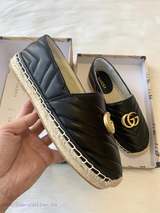 24ss Early Autumn Gucci Classic Logo Gucci Women's Quilted Sheepskin Double GG Grass Weavinghxo37snp - Image 8