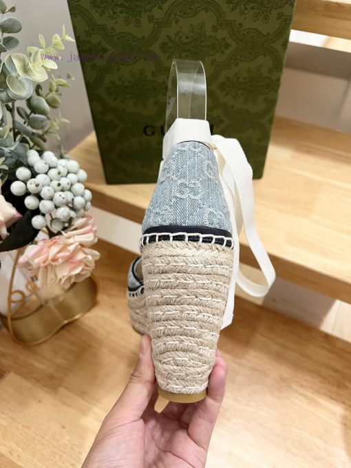 24ss early spring GucciGucci straw woven thick soled wedge sandals can bring a touch of mode5i0e0o3b - Image 10