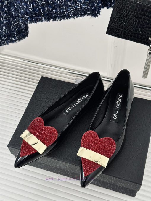 Sergio Ros * i 24s Early Spring New Product Love Valentine's Day Limited Edition Flat ShoesA94s18zeh - Image 3