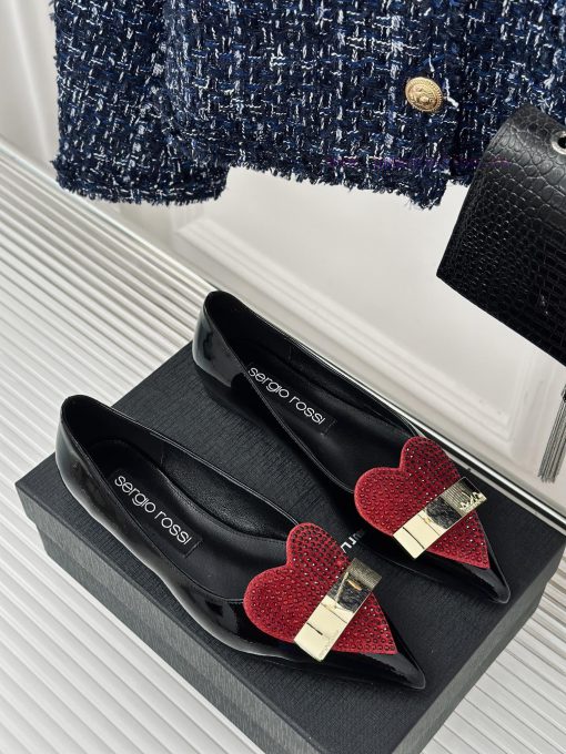Sergio Ros * i 24s Early Spring New Product Love Valentine's Day Limited Edition Flat ShoesA94s18zeh - Image 4
