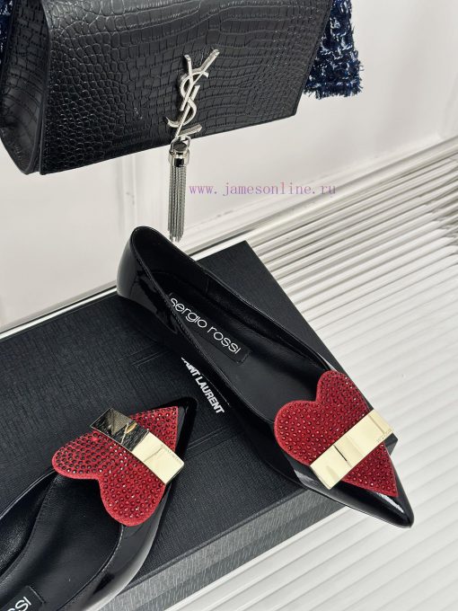 Sergio Ros * i 24s Early Spring New Product Love Valentine's Day Limited Edition Flat ShoesA94s18zeh - Image 6