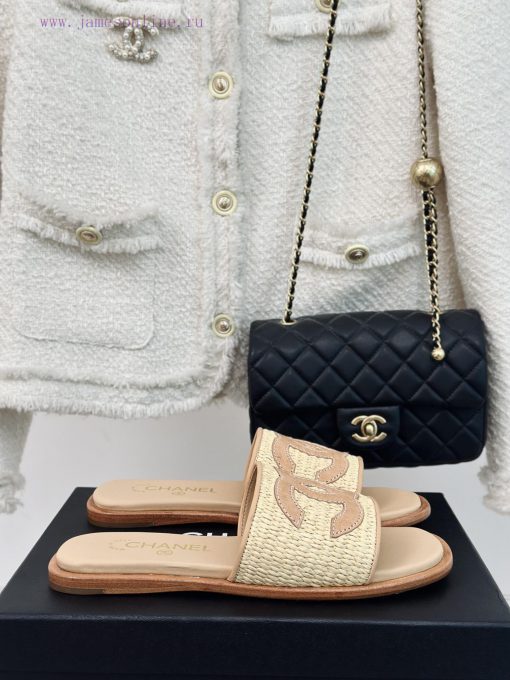 Chanel | Chanel 24P New ProductDouble C cool mat woven lazy slippersSimple and atmospheric, f2cejxwp