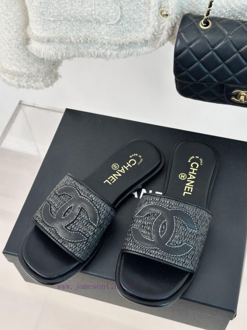 Chanel | Chanel 24P New ProductDouble C cool mat woven lazy slippersSimple and atmospheric, ox1qlpt9 - Image 3