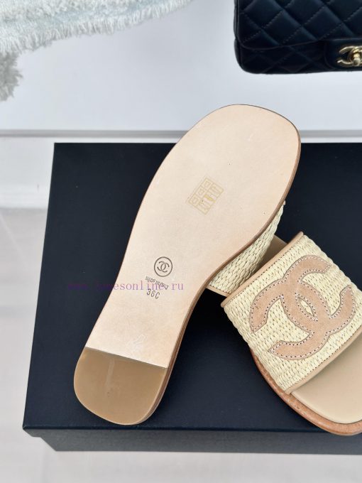 Chanel | Chanel 24P New ProductDouble C cool mat woven lazy slippersSimple and atmospheric, f2cejxwp - Image 10