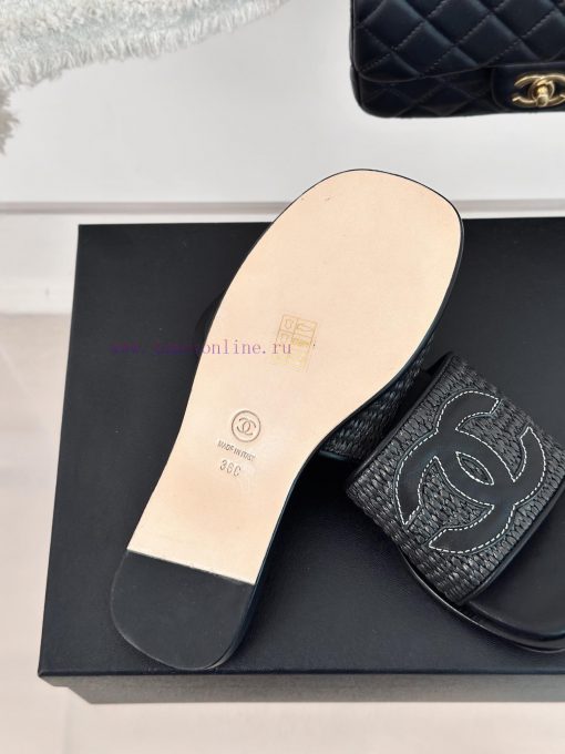 Chanel | Chanel 24P New ProductDouble C cool mat woven lazy slippersSimple and atmospheric, ox1qlpt9 - Image 10