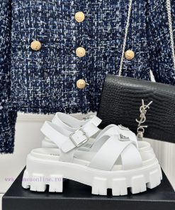 PRADA/PRADA Classic Triangle LogoCross strap thick soled sandalsSuper lightweight and invincs1kde4yt