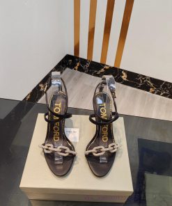 TOM FORD Top High Heel SandalsImported cowhide upperFoot pad sheepskinAAA grade original blasn6movvz