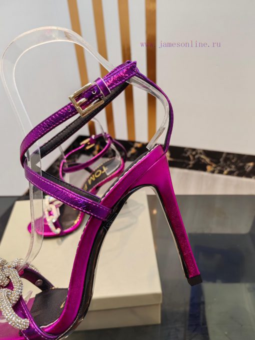 TOM FORD Top High Heel SandalsImported cowhide upperFoot pad sheepskinAAA grade original bla76gf8b13 - Image 7