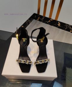 Out, Balmain 2024 Spring/Summer Fashion Show Original Metal Buckle High Heel SandalsBrand Bax7hujuiw